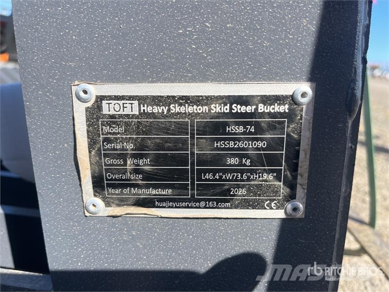  JW HSSB-74 1870 mm Skeleton Skid Steer Bucket (Unu Buckets
