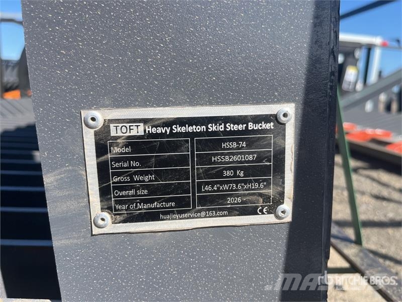 JW HSSB-74 1870 mm Skeleton Skid Steer Bucket (Unu Buckets