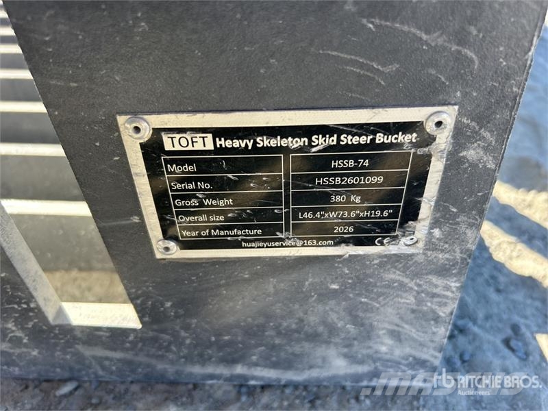 JW HSSB-74 1870 mm Skeleton Skid Steer Bucket (Unu Buckets