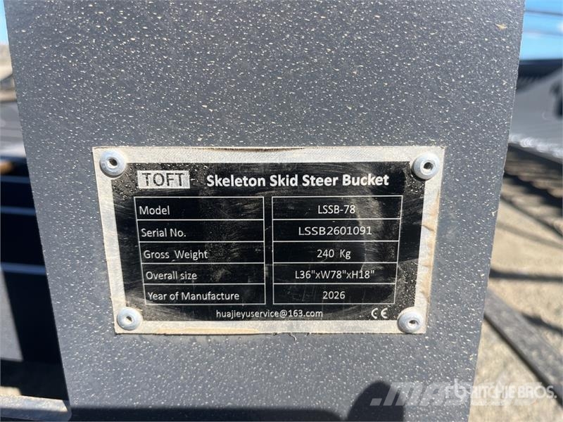 JW LSSB-78 1970 mm Skeleton Skid Steer Bucket (Unu Buckets