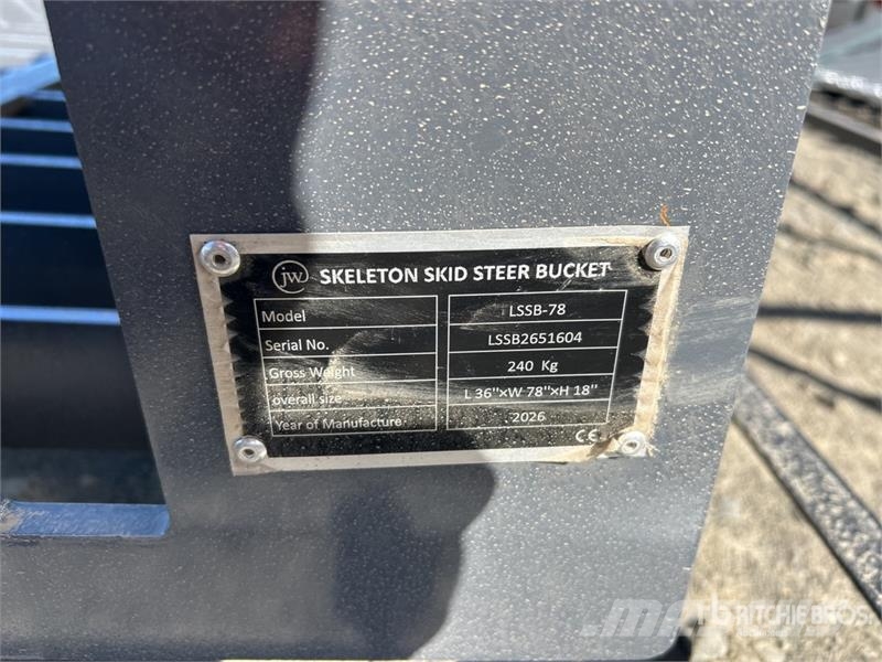  JW LSSB-78 Skid Steer Bucket (Unused) Buckets