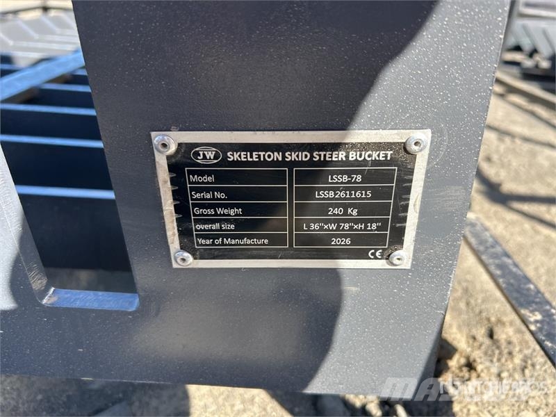 JW LSSB-78 Skid Steer Bucket (Unused) Buckets