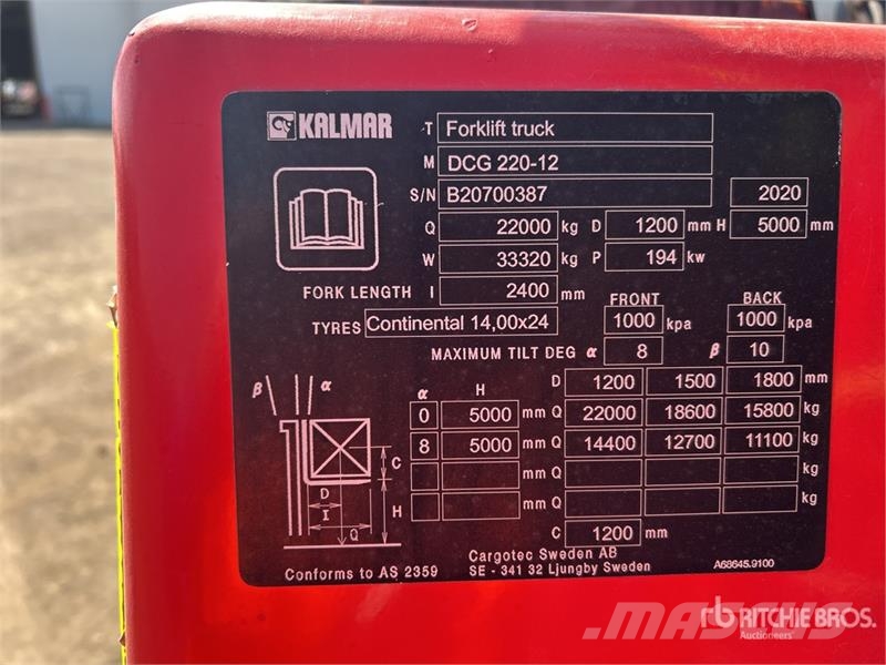 Kalmar DCG220-12 Forklift Montacargas - otros