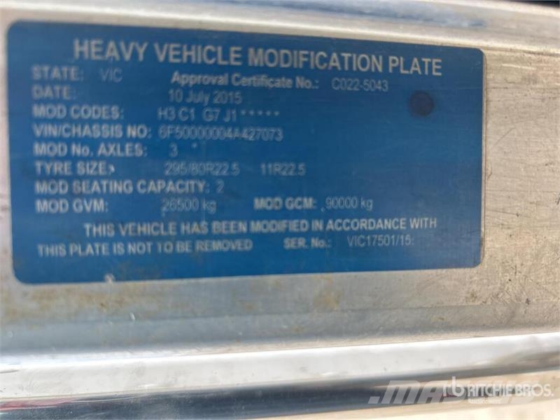 Kenworth K104 6x4 Sleeper Equipment Transport Truck Other trucks