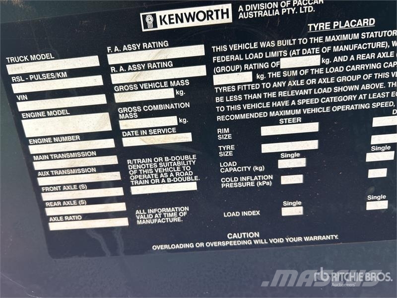 Kenworth K104 6x4 Sleeper Equipment Transport Truck Other trucks