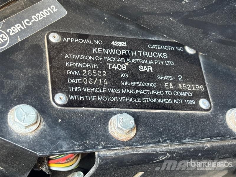 Kenworth T409SAR 6x4 T/A Sleeper Truck Tractor Prime Movers