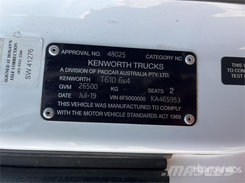 Kenworth T610 6x4 T/A Sleeper Truck Tractor Sadulveokid