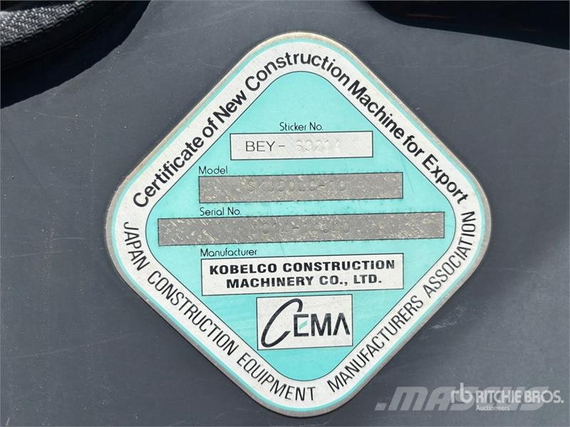 Kobelco SK350LC-10 Tracked Excavator Raupenbagger