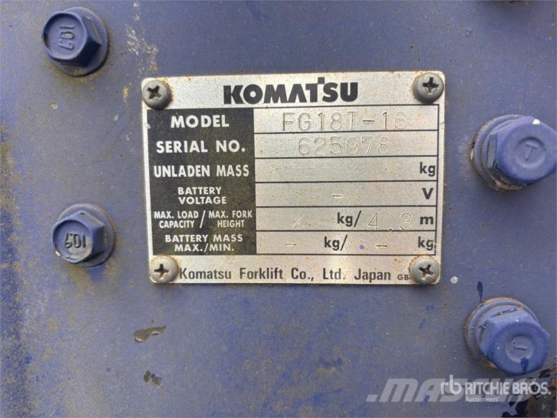 Komatsu FG18T-16 Forklift شاحنات ذات رافعات شوكية - أخرى