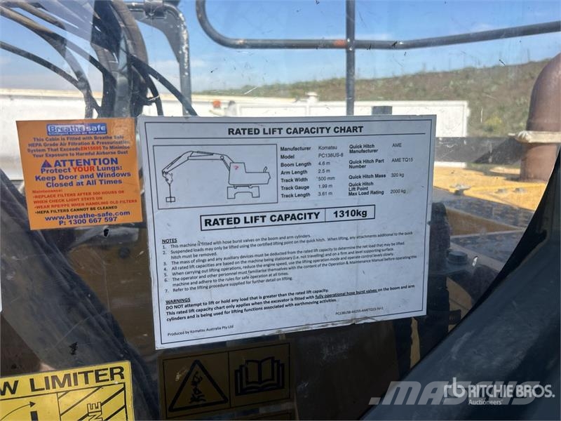 Komatsu PC138US-8 Tracked Excavator Escavatori cingolati