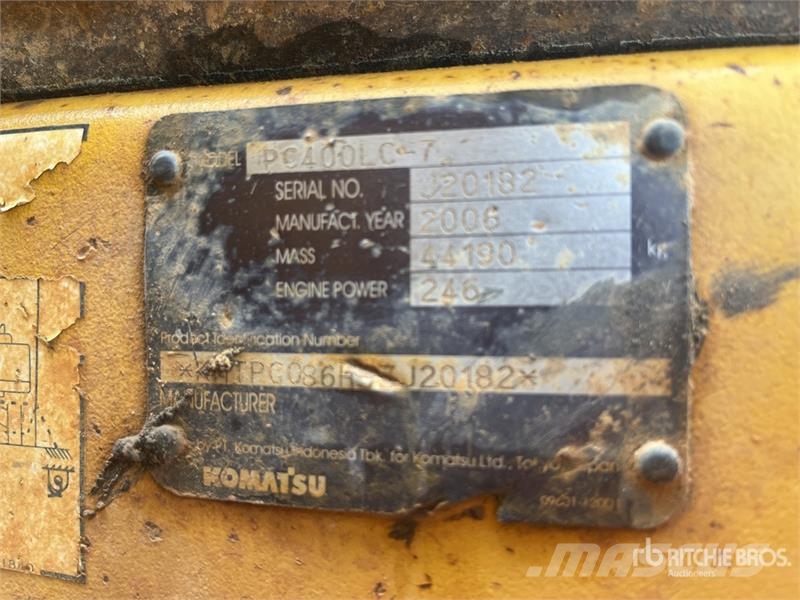 Komatsu PC400LC-7 Tracked Excavator (Inoperable) Lánctalpas kotrók
