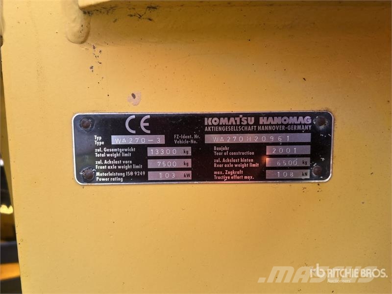 Komatsu WA270-3 Rataslaadurid