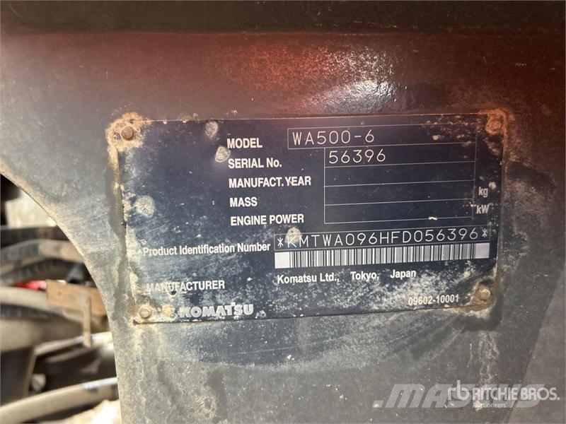 Komatsu WA500 6 Wheel Loader Wheel loaders