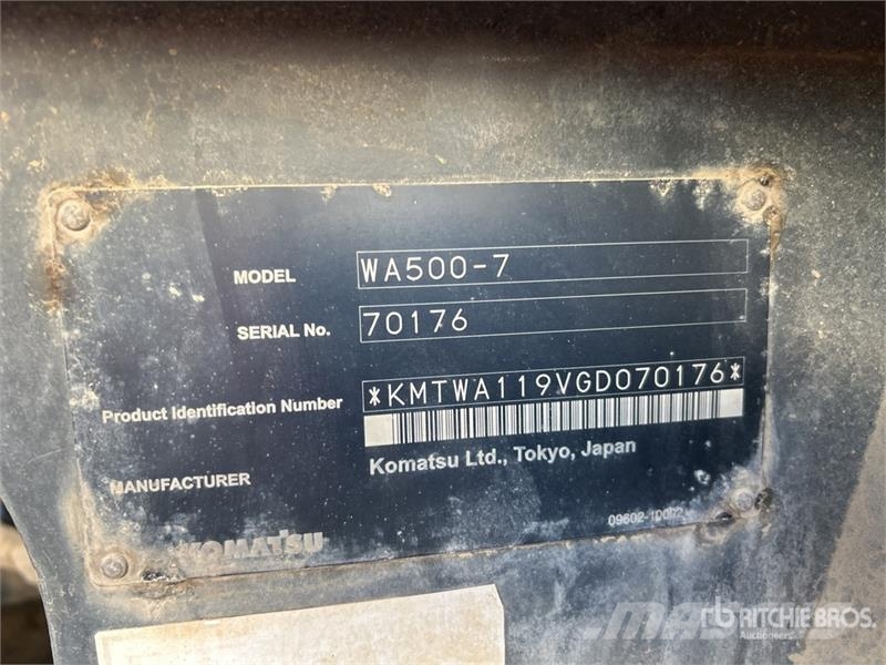 Komatsu WA500-7 Wheel Loader (Inoperable) Wheel loaders
