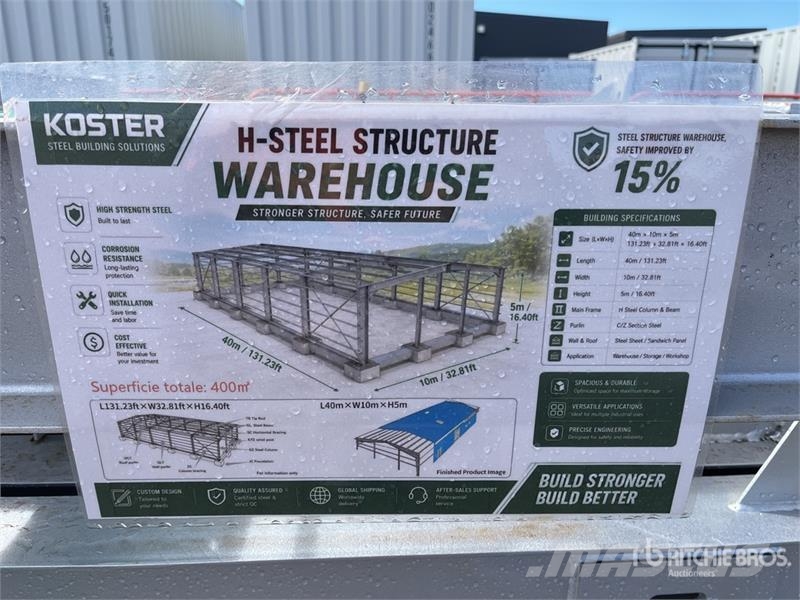 Koster L40mxW10mxH5m Framed Storage Building (Unus Other trailers