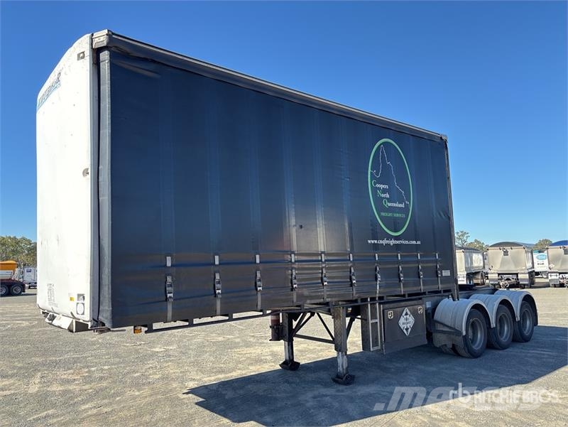 Krueger 6.4 m Tri/A B-Double Lead Curtain Side Tra Ponyvás pótkocsik