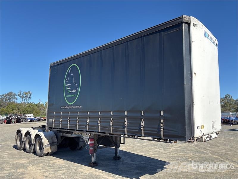 Krueger 6.4 m Tri/A B-Double Lead Curtain Side Tra Ponyvás pótkocsik