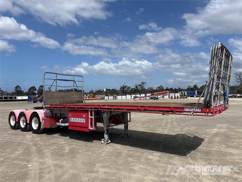  Krueger 7.2 m Tri/A B-Double Lead Flatbed Trailer Lavaperävaunut