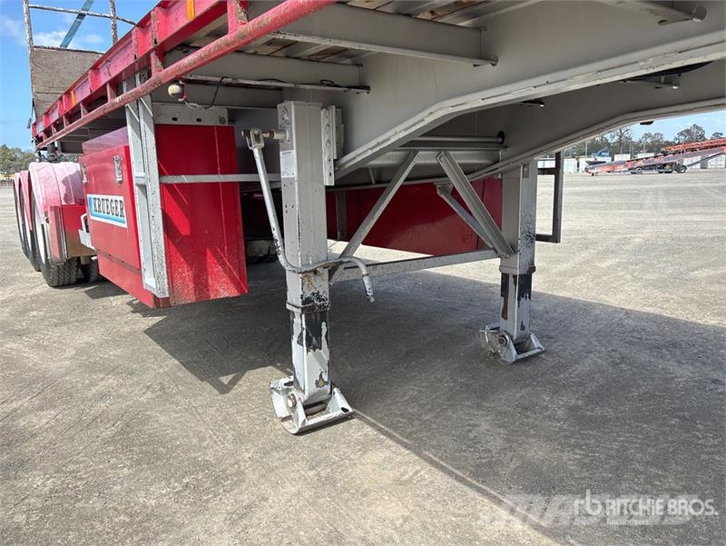  Krueger 7.2 m Tri/A B-Double Lead Flatbed Trailer Lavaperävaunut
