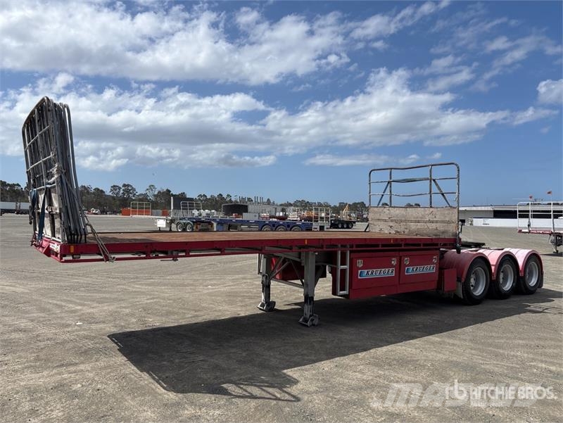  Krueger 7.2 m Tri/A B-Double Lead Flatbed Trailer Lavaperävaunut