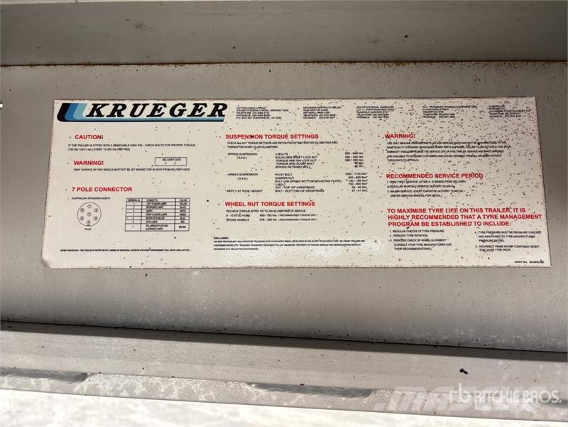  Krueger 7.2 m Tri/A B-Double Lead Flatbed Trailer Lavaperävaunut
