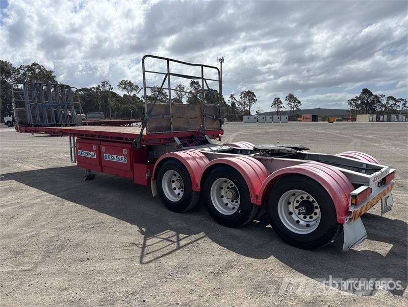  Krueger 7.2 m Tri/A B-Double Lead Flatbed Trailer Lavaperävaunut