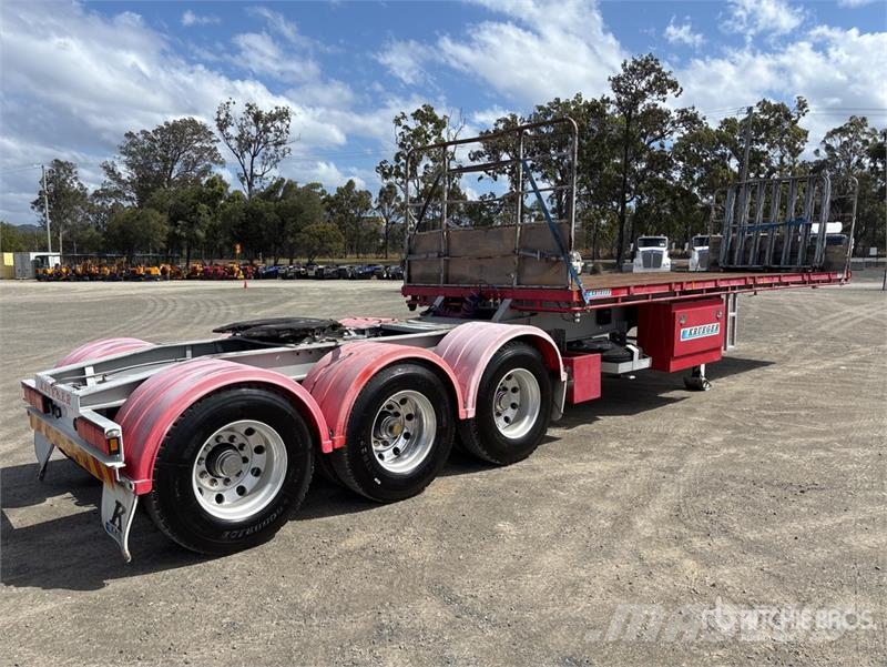  Krueger 7.2 m Tri/A B-Double Lead Flatbed Trailer Lavaperävaunut