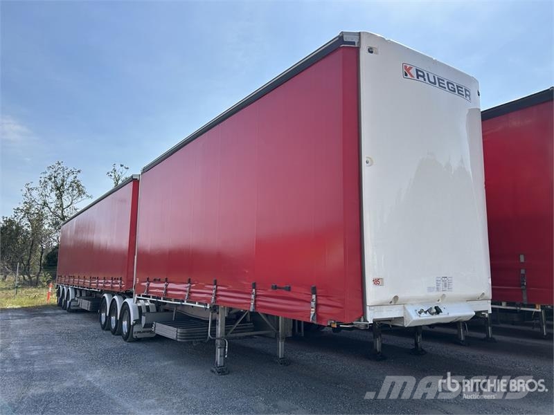  Krueger Tri/A B-Double Lead Curtain Side Trailer Тентовані причепи