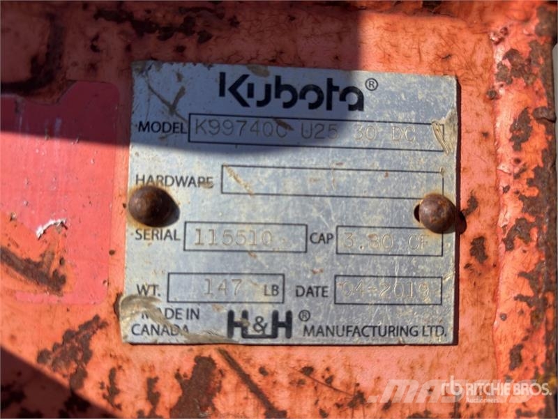 Kubota 700 mm Cleanup Excavator Bucket Buckets