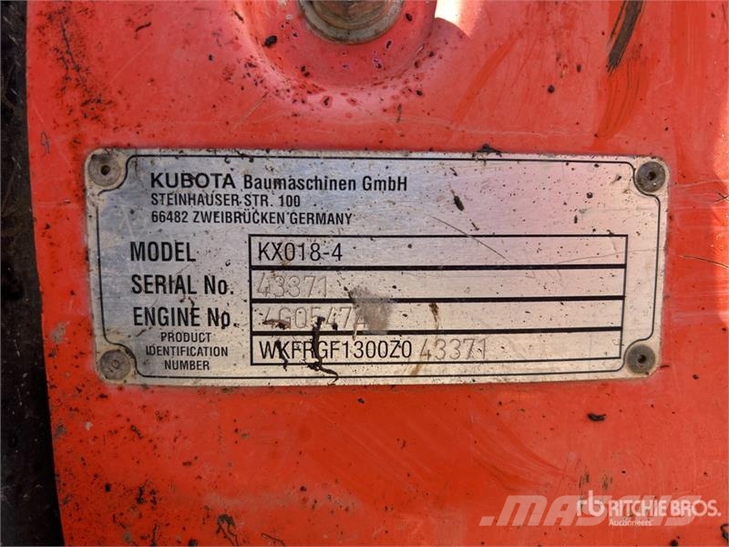Kubota KX018-4 Mini excavators < 7t (Mini diggers)