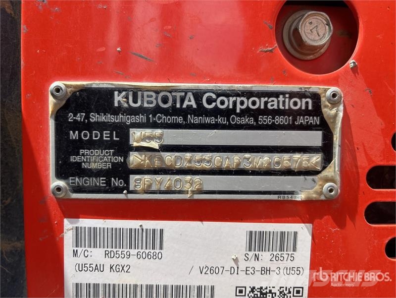 Kubota U55 Miniekskavaatorid < 7 t