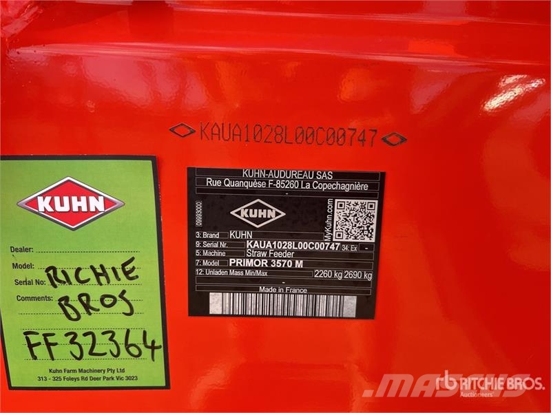 Kuhn Primor 3570 M S/A Straw Feeder (Unused) Otros equipos para cosechadoras de forraje