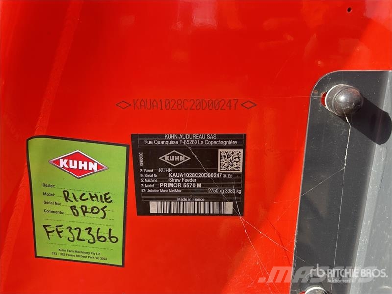Kuhn Primor 5570 M S/A Straw Feeder (Unused) Otros equipos para cosechadoras de forraje
