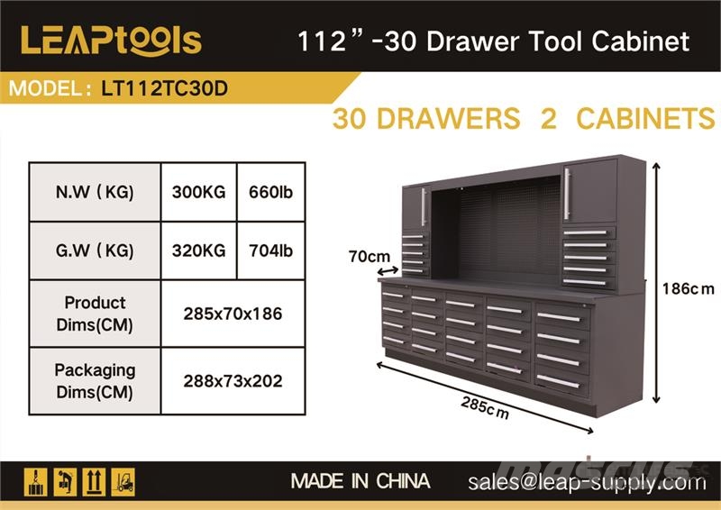 LEAPtools LT112TC30D 2850 mm 30-Drawer Workbench ( Other components