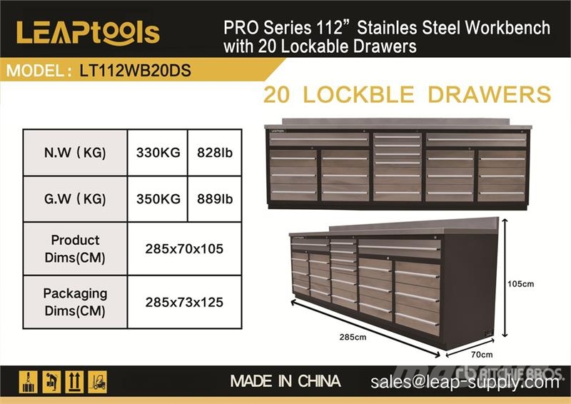  LEAPtools LT112WB20DS 2850 mm 20-Drawer Pro Series Other components