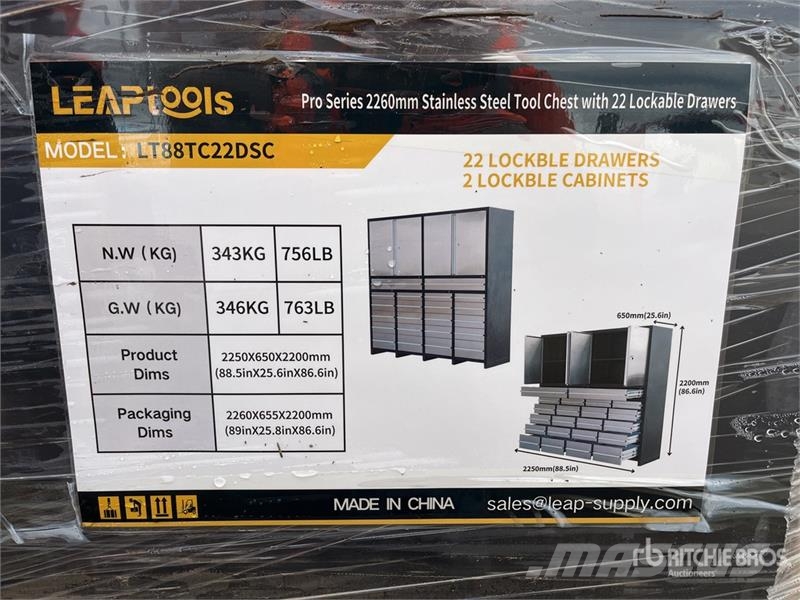 LEAPtools LT88TC22DSC 2260 mm 22-Drawer Tool Cabin Other
