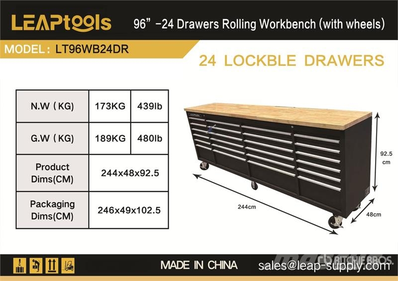 LEAPtools LT96WB24DR 2440 mm 24-Drawer Workbench ( Other components