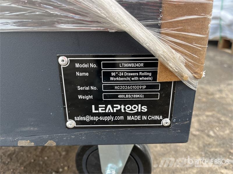  LEAPtools LT96WB24DR 96"-24 Drawers Rolling Workbe مكونات أخرى