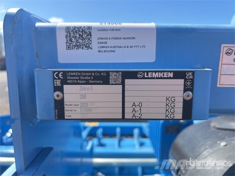 Lemken Zirkon 8 2.5 m Harrow 钉齿耙