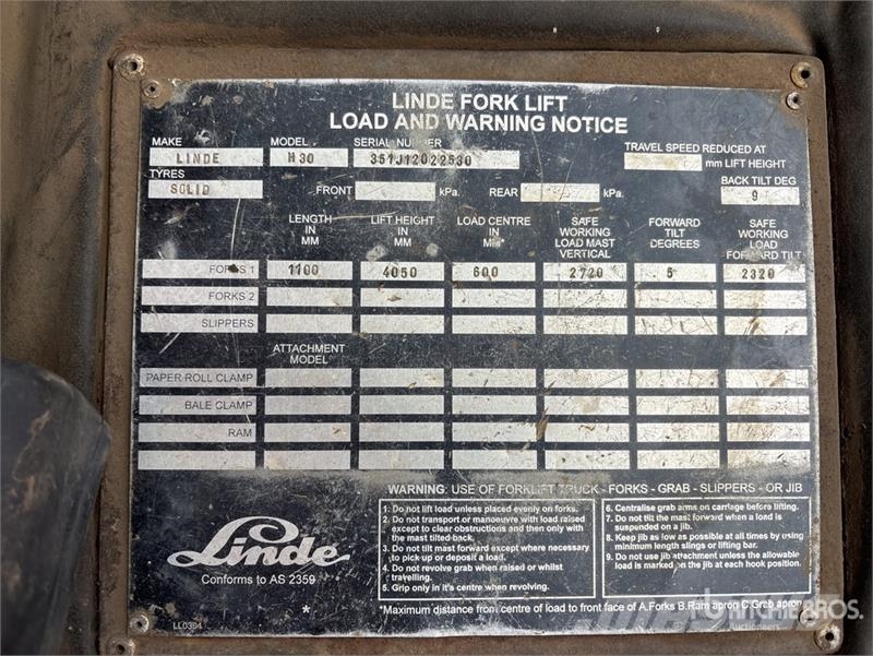 Linde H30 Other