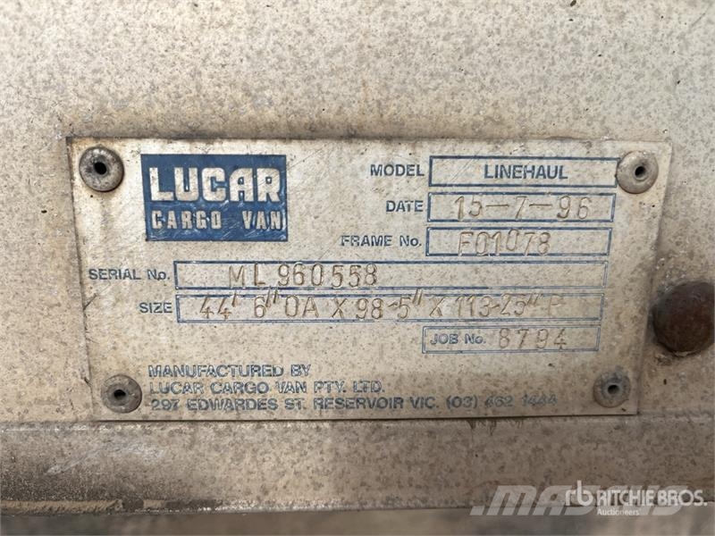 Lucar 13.5 m Tri/A Refrigerated Trailer Temperature controlled semi-trailers