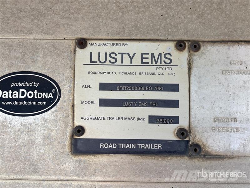  Lusty EMS 9.6 m Tri/A Stag B-Double Lead End Dump  ダンプトレーラー