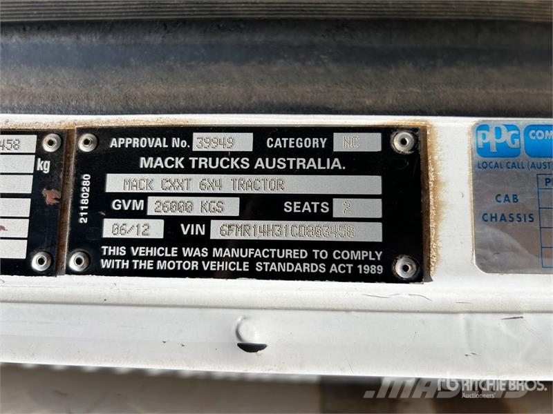 Mack CXXT Titan 6x4 T/A Sleeper Truck Tractor Vilcēji