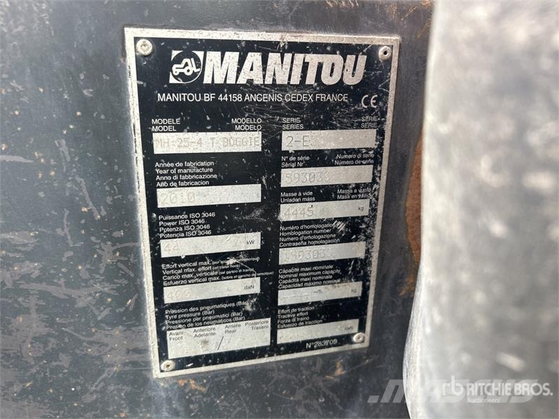 Manitou MH 25-4T 2500 kg 4x4 Rough Terrain Forklift (Inope Terénne vysokozdvižné vozíky