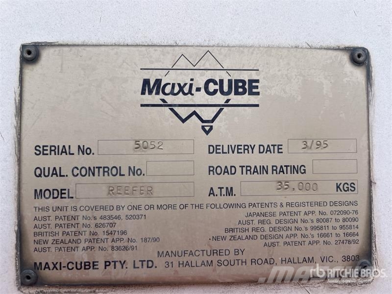  Maxi-CUBE 13.4 m Tri/A Refrigerated Trailer نصف مقطورات بدرجة حرارة قابلة للضبط