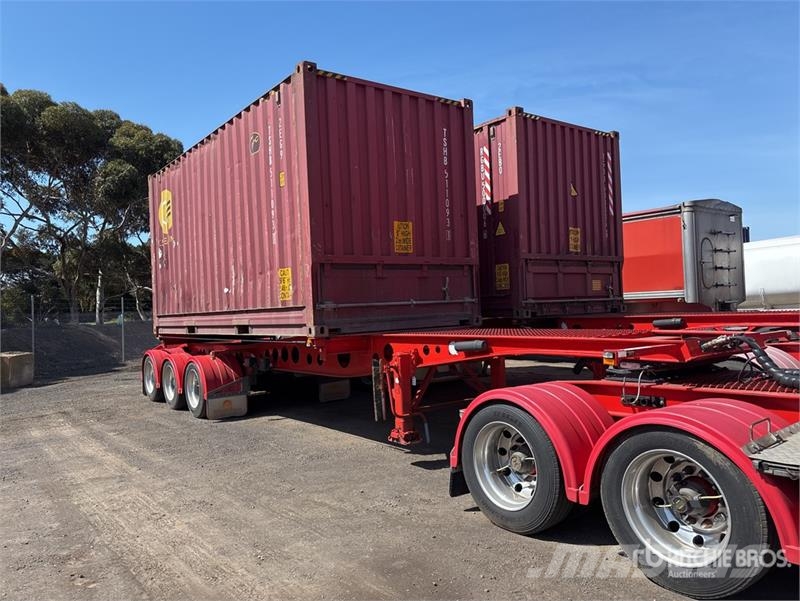 MaxiTrans 12.1 m Tri/A Container Trailer Konteinerveohaagised