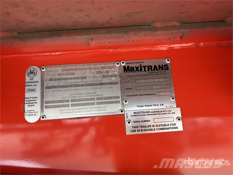 MaxiTrans 13.2 m Tri/A Step Deck Curtain Side Trailer Przyczepy firanki