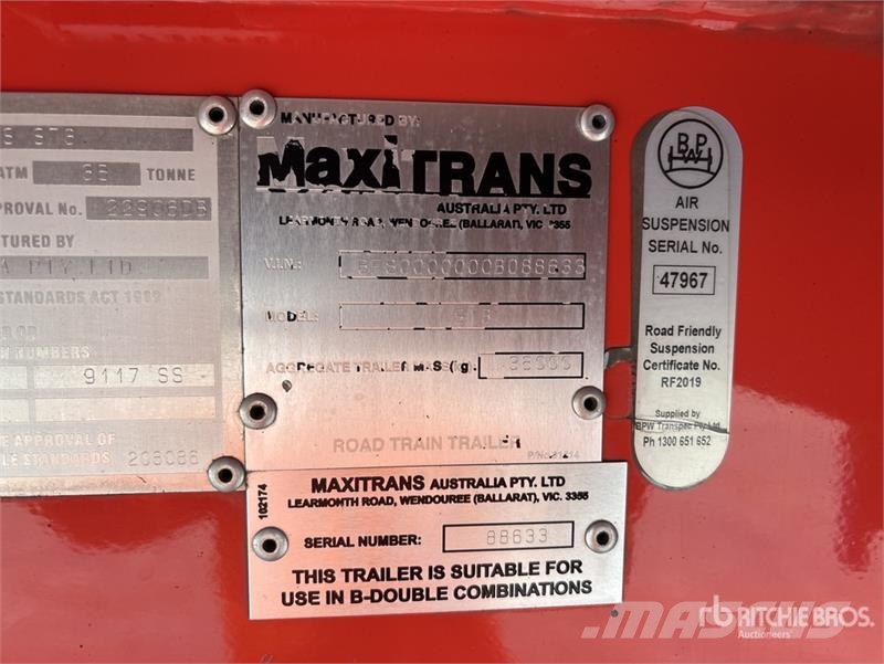 MaxiTrans 13.4 m Tri/A Step Deck Curtain Side Trailer 侧帘拖车