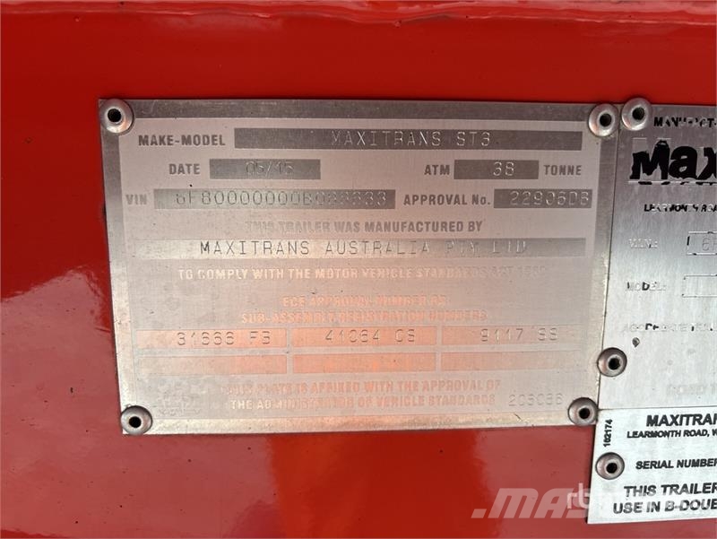 MaxiTrans 13.4 m Tri/A Step Deck Curtain Side Trailer 侧帘拖车