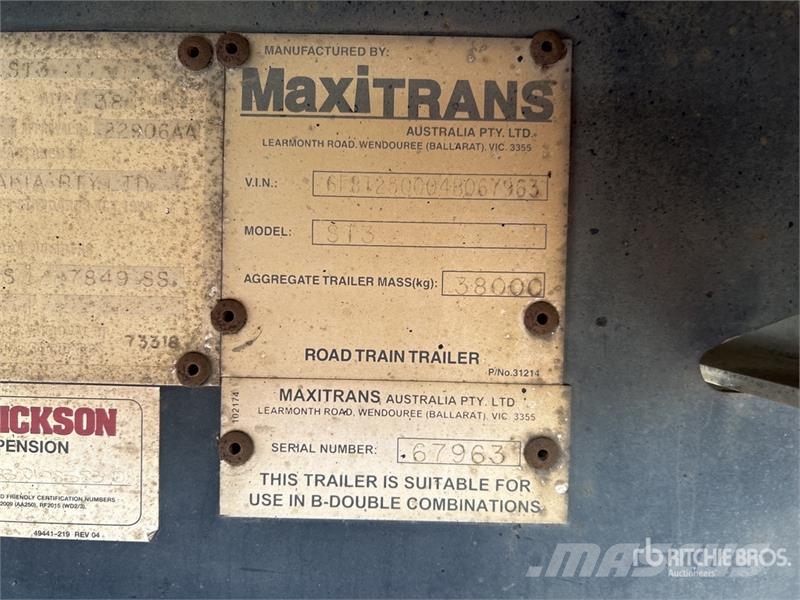 MaxiTrans 13.4 m Tri/A Flatbed Trailer Lavaperävaunut
